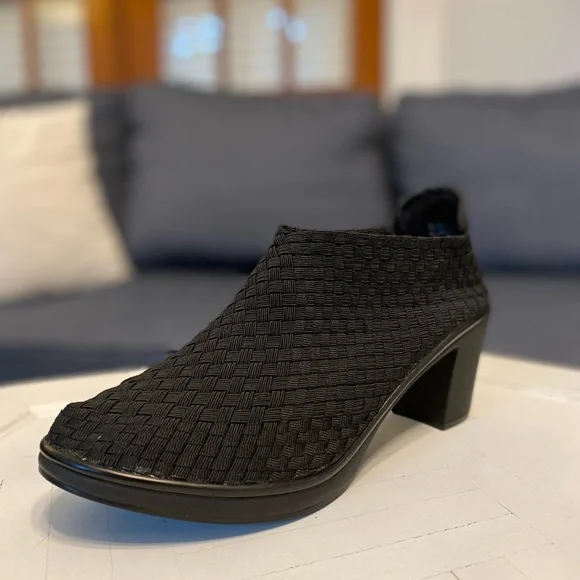 STEVEN by Steve Madden Elizah Black Woven Platform Round Toe Pumps Women's 9.5 - Picture 4 of 7